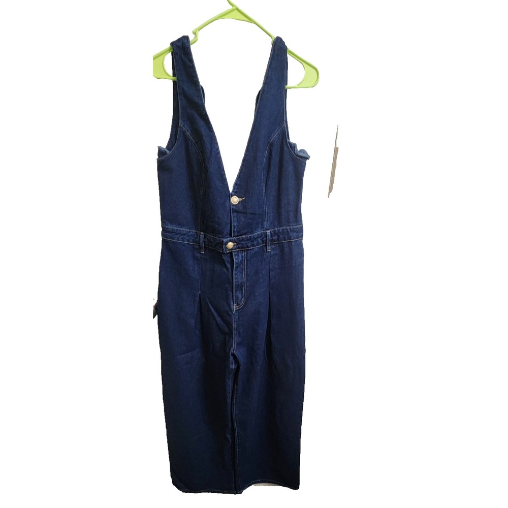 Shein Women Overalls Denim Dark Blue Size XL
